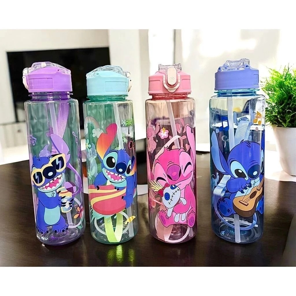 Botol Minum Stitch 750ml - UNGU (Free Sedotan + Strap)