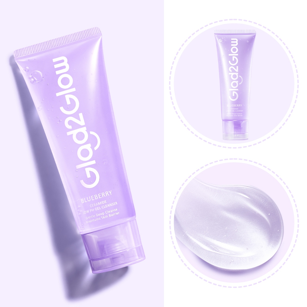 Glad 2 Glow Cleanser - Blueberry Ceramide Low pH Gel 100ml