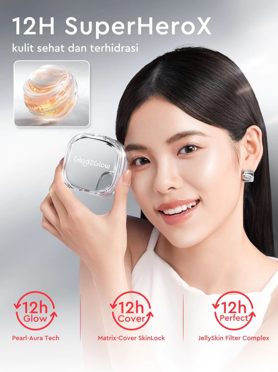 Glad 2 Glow Perfect Cover Glow Cushion 11gr - 00 Affogato