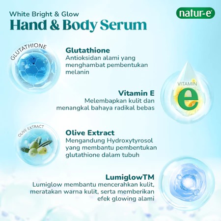 Natur-E White Brightening Hand & Body Serum 180ml