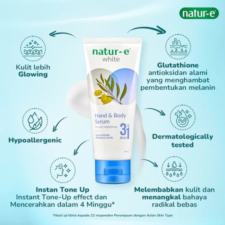 Natur-E White Brightening Hand & Body Serum 180ml