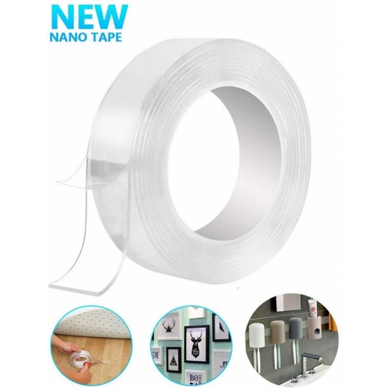 Nano Magic Tape 5Meter (Isolasi Bening Ajaib Double Tape)