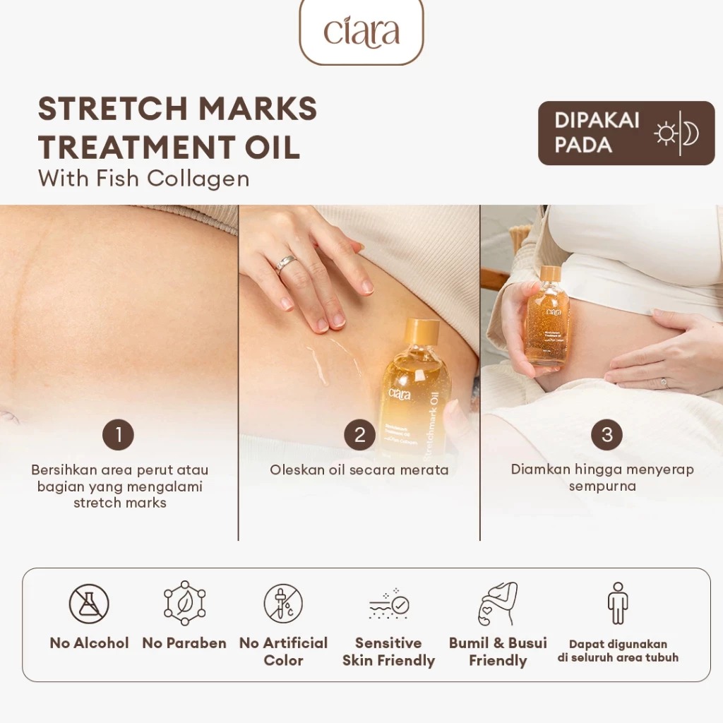 Ciara Stretchmark Treatment Oil with Fish Collagen & Apple Stemcell 100ml