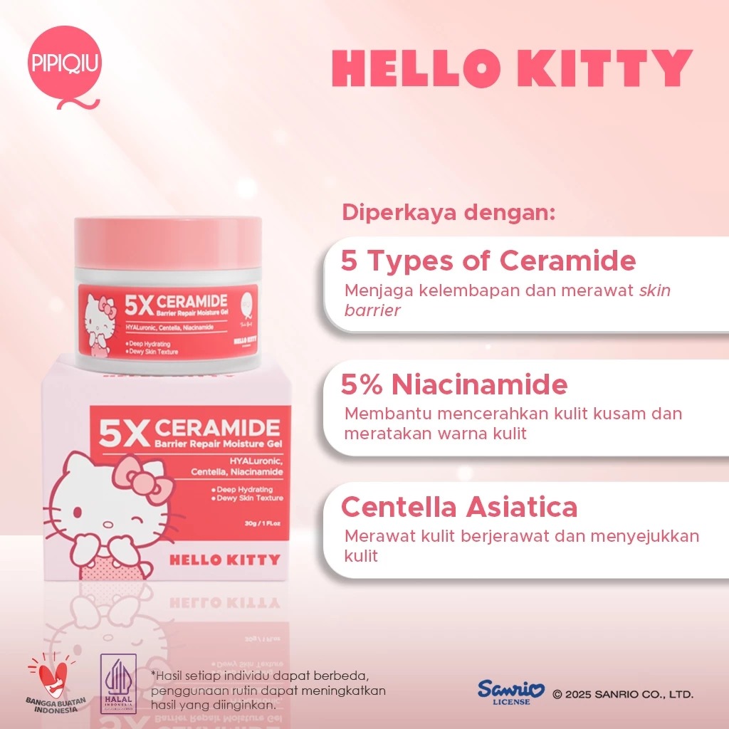 Pipiqiu 5X Ceramide Barrier Repair Moisture Gel 30gr - Hello Kitty