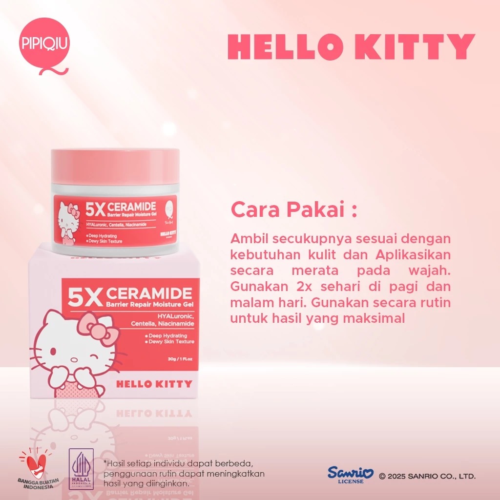 Pipiqiu 5X Ceramide Barrier Repair Moisture Gel 30gr - Hello Kitty