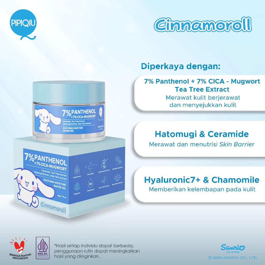 Pipiqiu 7% Panthenol Soothing Moisture Water Gel 30gr - Cinnamoroll