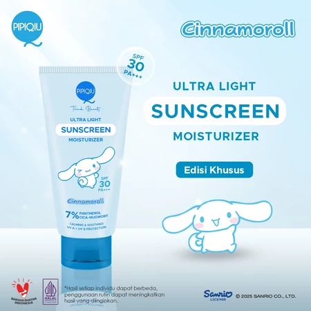 Pipiqiu Ultralight Sunscreen Moisturizer SPF30 PA+++ 30ml - Cinnamoroll
