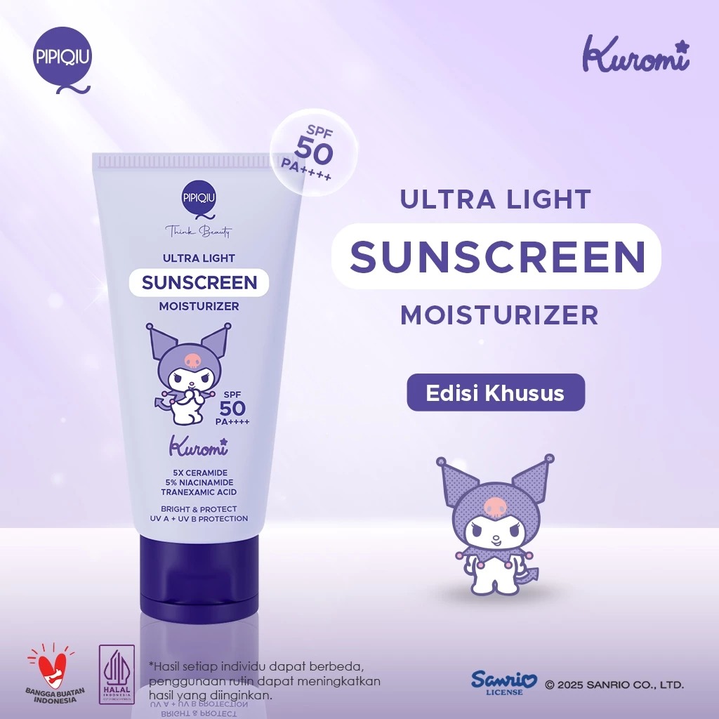Pipiqiu Ultralight Sunscreen Moisturizer SPF50 PA++++ 30ml - Kuromi