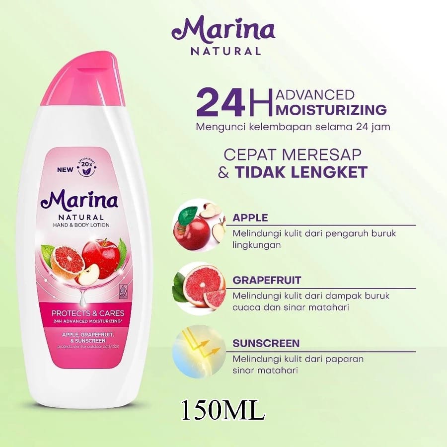 Marina Hand Body Lotion Natural 150ml - Protect & Care