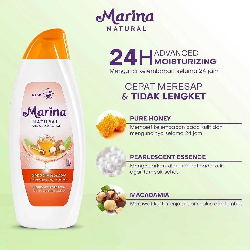 Marina Hand Body Lotion Natural 150+38ml - Smooth & Glow