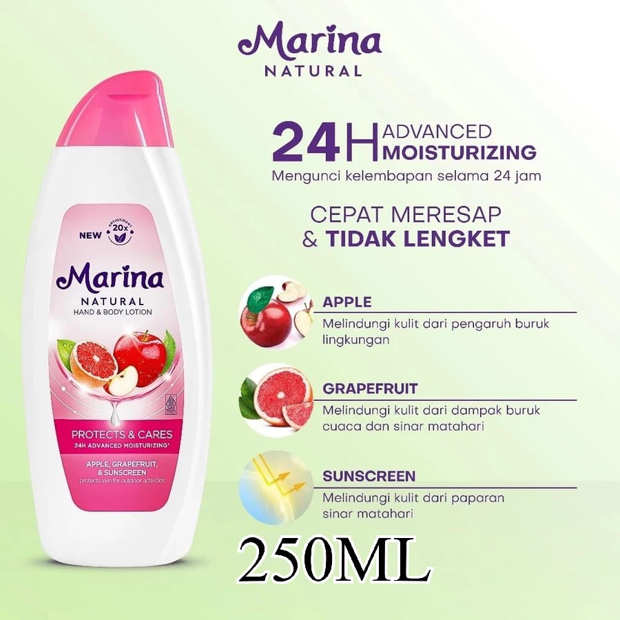 Marina Hand Body Lotion Natural 250ml - Protect & Care