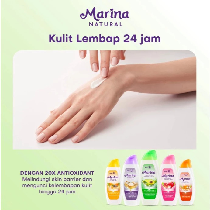 Marina Hand Body Lotion Natural 250ml - Rich Moisturizing
