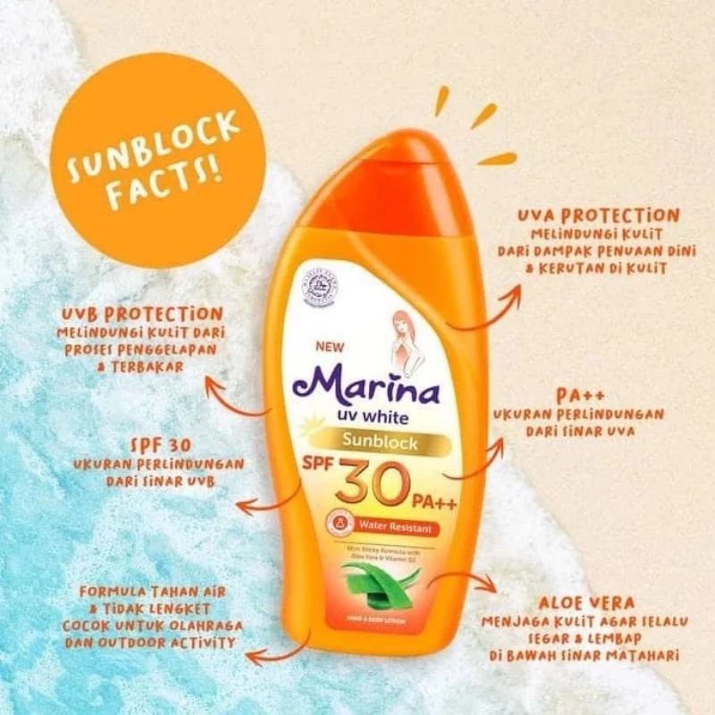 Marina Hand Body Lotion UV White Sunblock 85ml