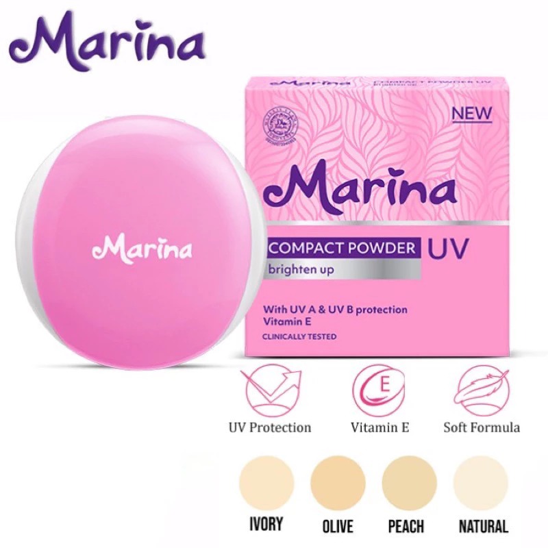 Marina Compact Powder UV Brighten Up - Peach