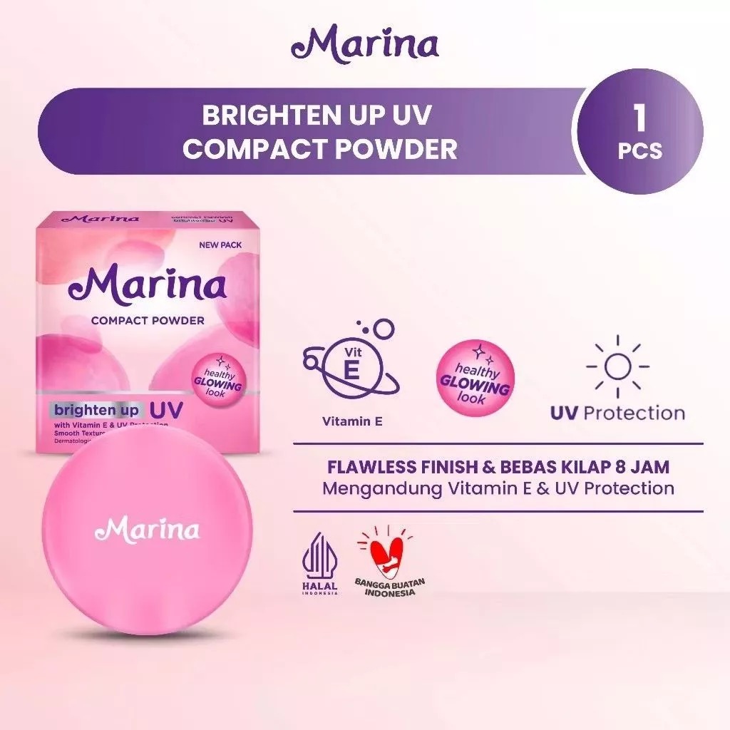 Marina Compact Powder UV Brighten Up - Peach