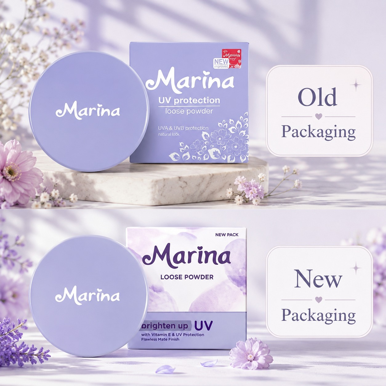 Marina Loose Powder UV Brighten Up - Ivory