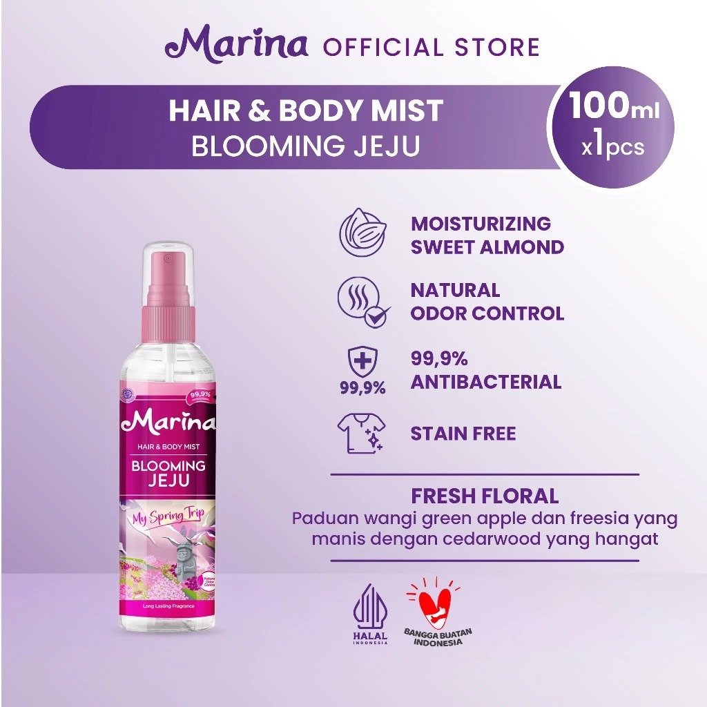 Marina Hair & Body Mist 100ml - Pink
