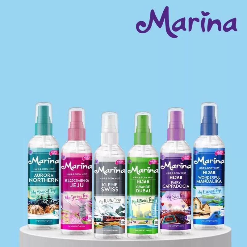 Marina Hijab Hair & Body Mist 100ml - Blue