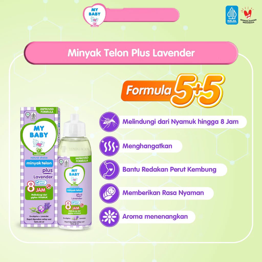 My Baby Minyak Telon Plus 60ml - Lavender