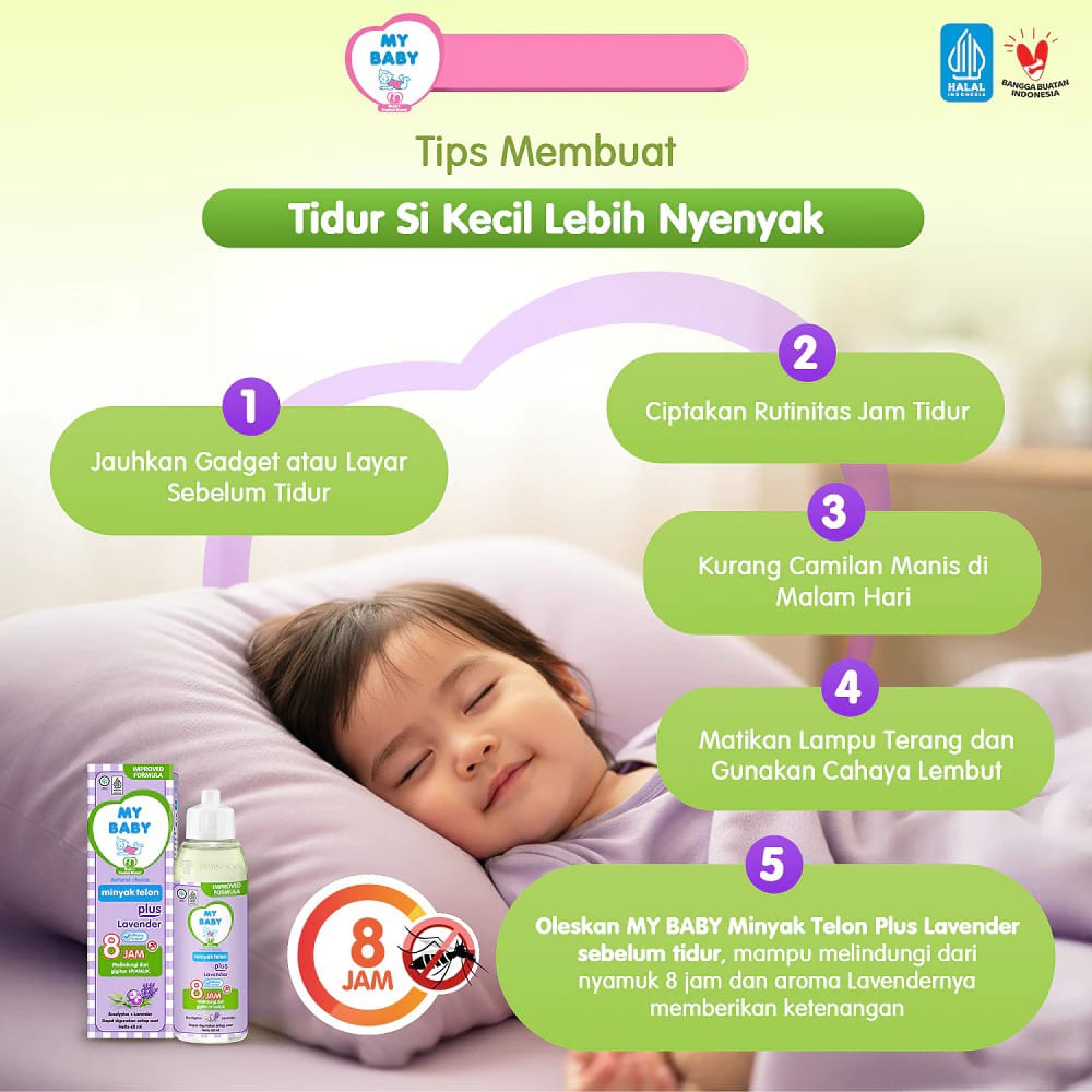 My Baby Minyak Telon Plus 60ml - Lavender