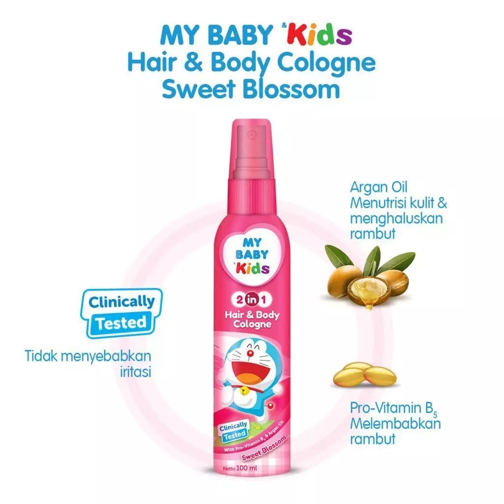 My Baby Kids Hair & Body Cologne 100ml - Pink