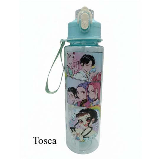 Botol Minum Demon Hunter Huntrix 750ml - TOSCA (Free Sedotan + Strap)