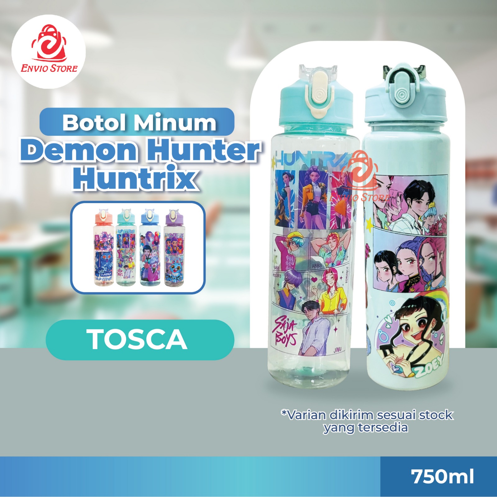 Botol Minum Demon Hunter Huntrix 750ml - TOSCA (Free Sedotan + Strap) Botol Minum Demon Hunter Huntrix 750ml - TOSCA (Free Sedotan + Strap)