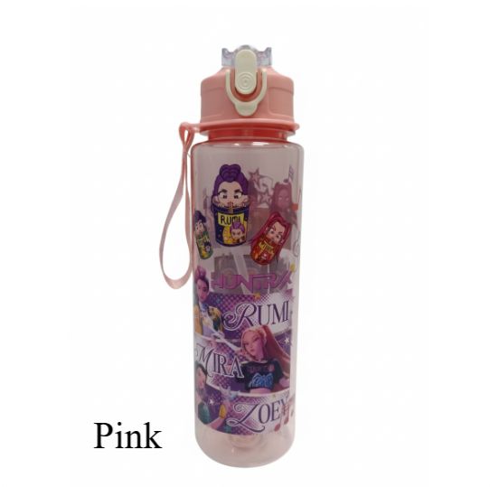 Botol Minum Demon Hunter Huntrix 750ml - PINK (Free Sedotan + Strap)