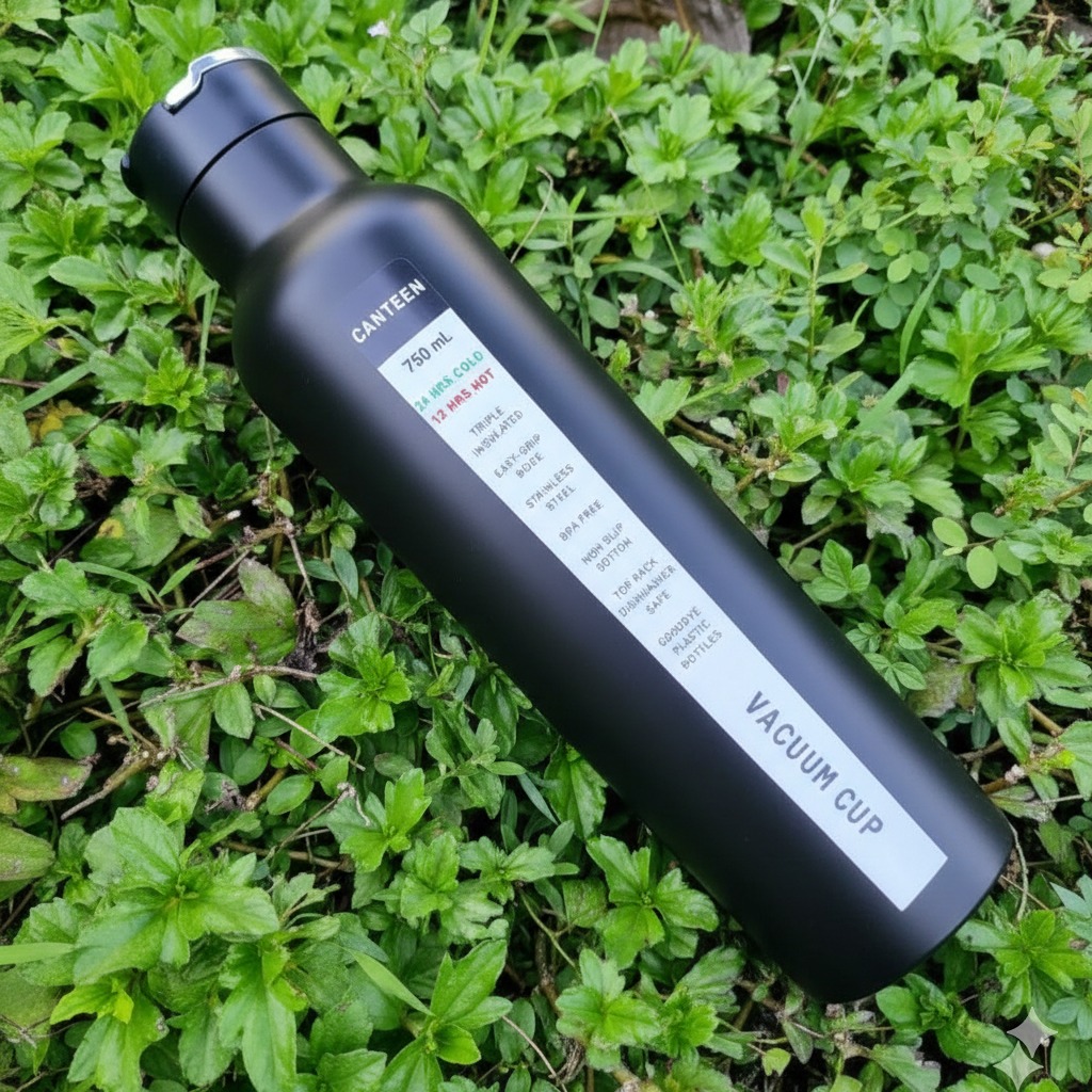 Tumbler Canteen Vacuum Stainless Steel 750ml – HITAM (Botol Minum Tahan Panas & Dingin) Tumbler Canteen Vacuum Stainless Steel 750ml – HITAM (Botol Minum Tahan Panas & Dingin)