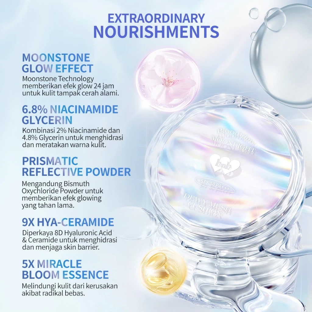 BNB Barenbliss Bloomdew Moonlight Dewy Mesh Cushion 15gr - LC1 Iris
