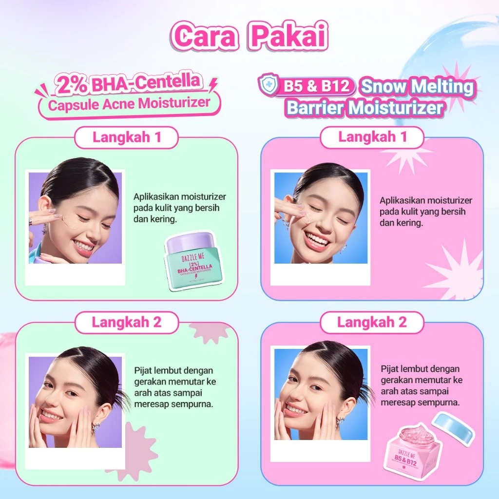 Dazzle Me 2% BHA - Centella Capsule Acne Moisturizer 30gr