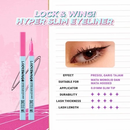 Dazzle Me Lock&Wing! Hyper Slim Eyeliner 0.55ml