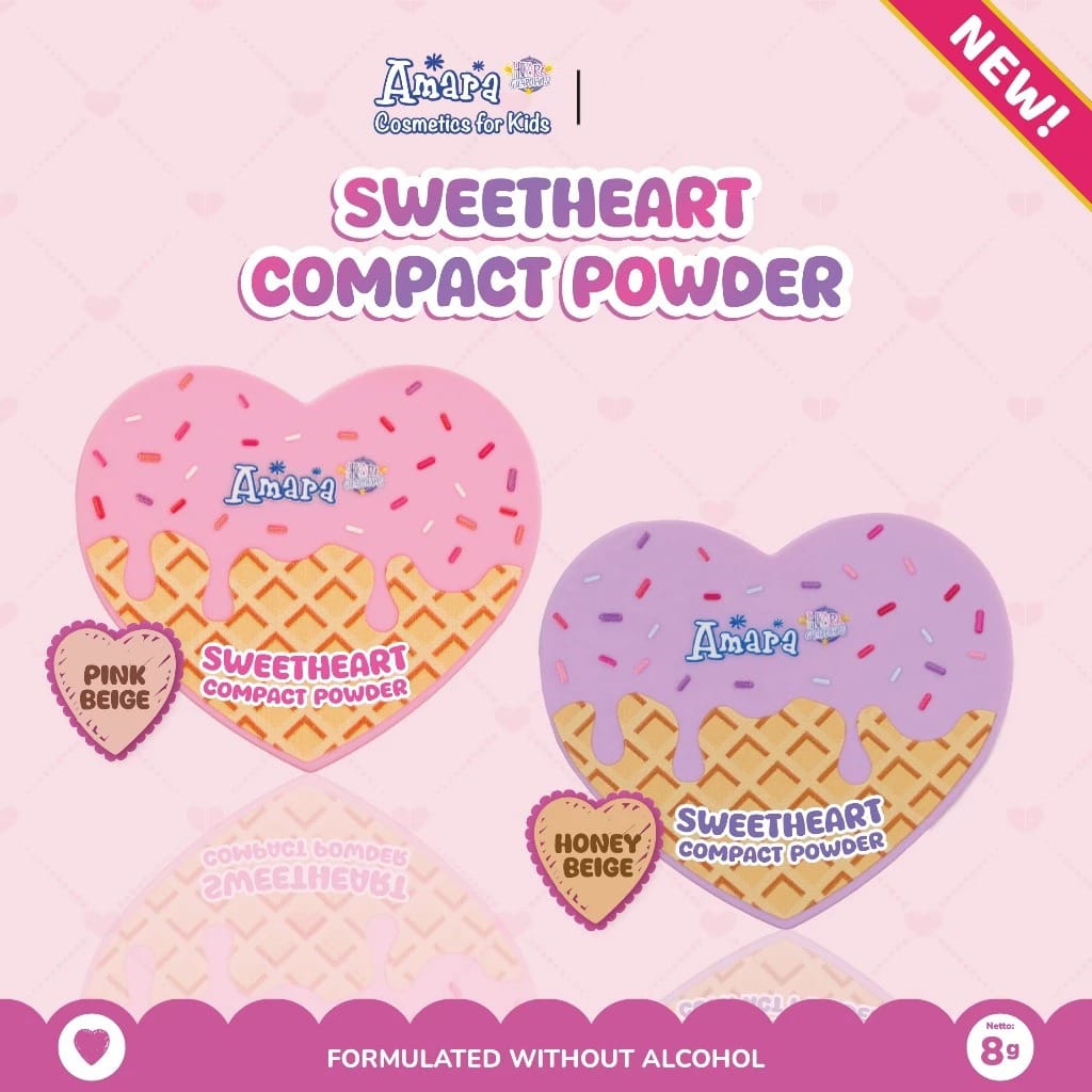 Amara Sweetheart Compact Powder 8gr - Pink Beige