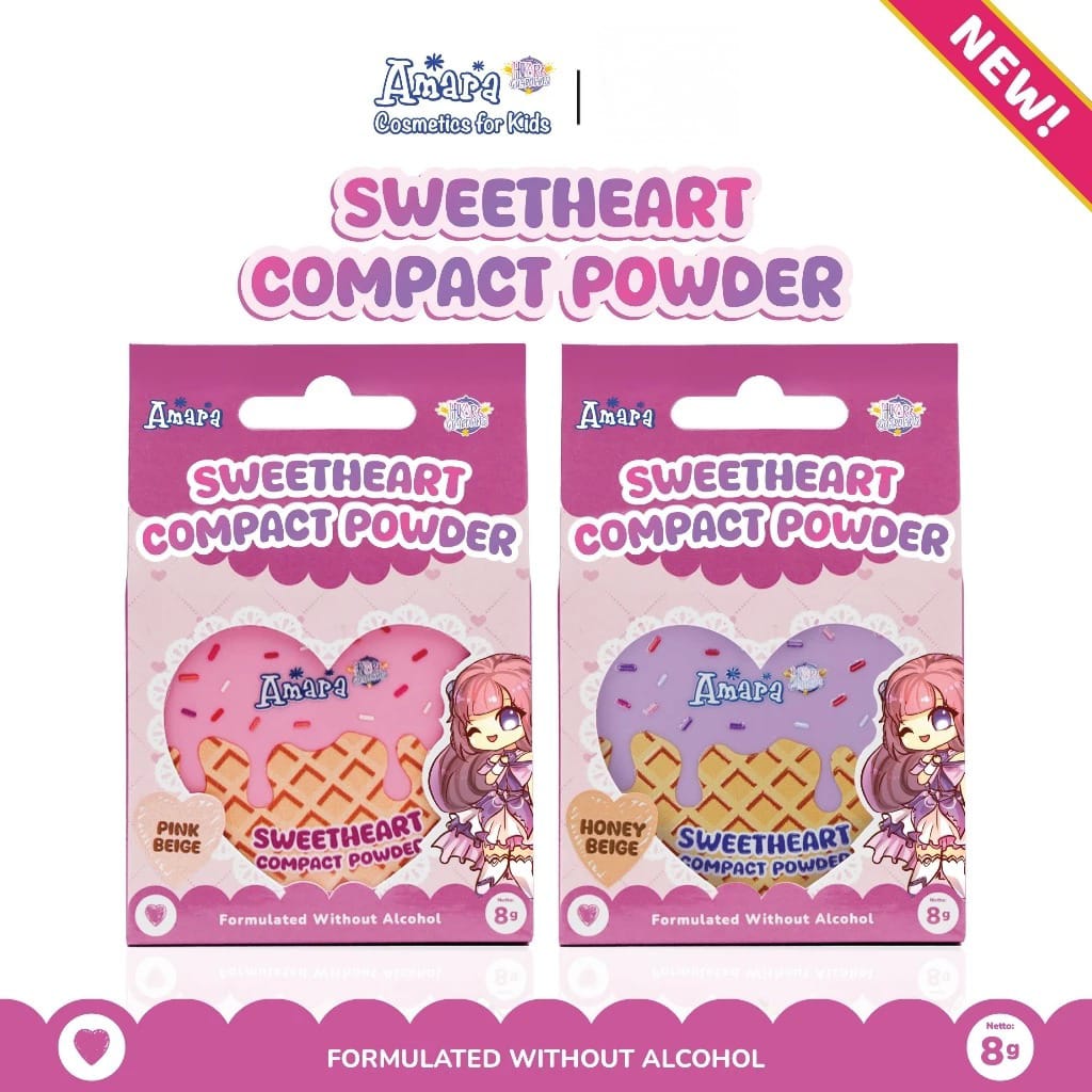 Amara Sweetheart Compact Powder 8gr - Pink Beige