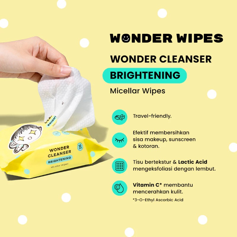 Wonder Wipes - Wonder Cleanser Brightening Micellar Wipes 30pcs