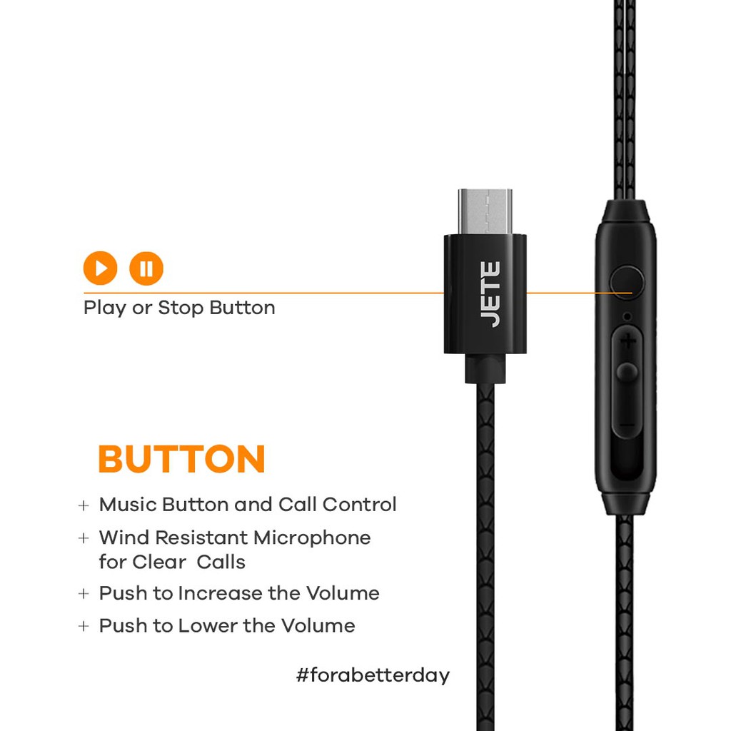 JETE Handsfree HX1 - Colokan Type C