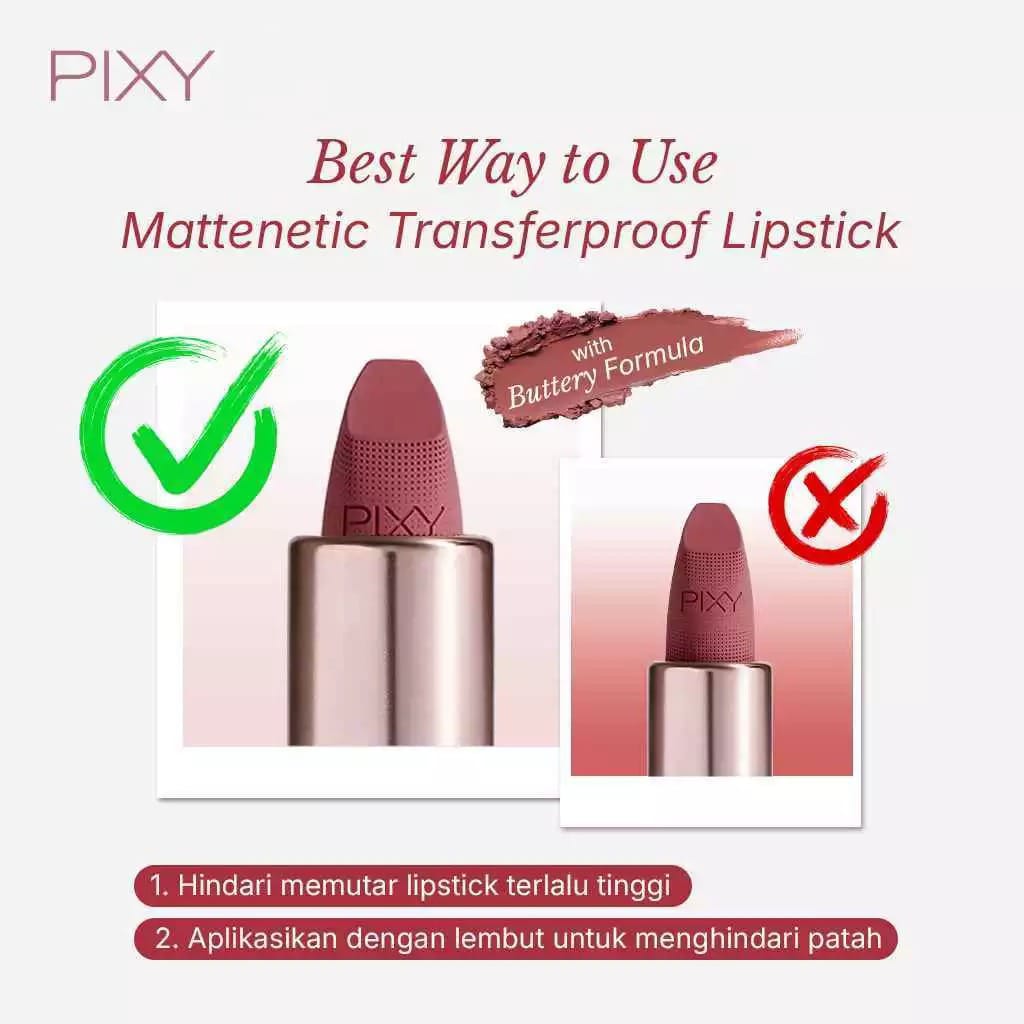 Pixy Mattenetic Transferproof Lipstick 3gr - 04 Megamauve