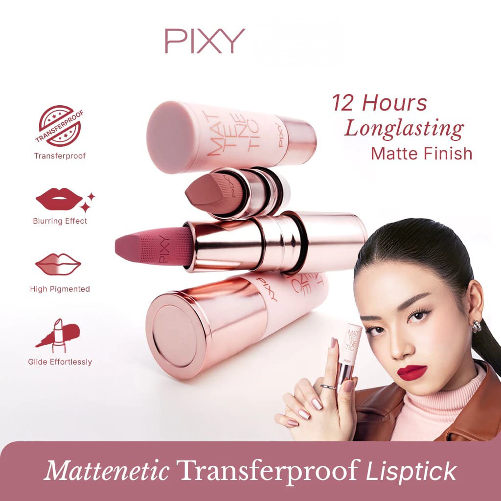 Pixy Mattenetic Transferproof Lipstick 3gr - 05 Powerplum