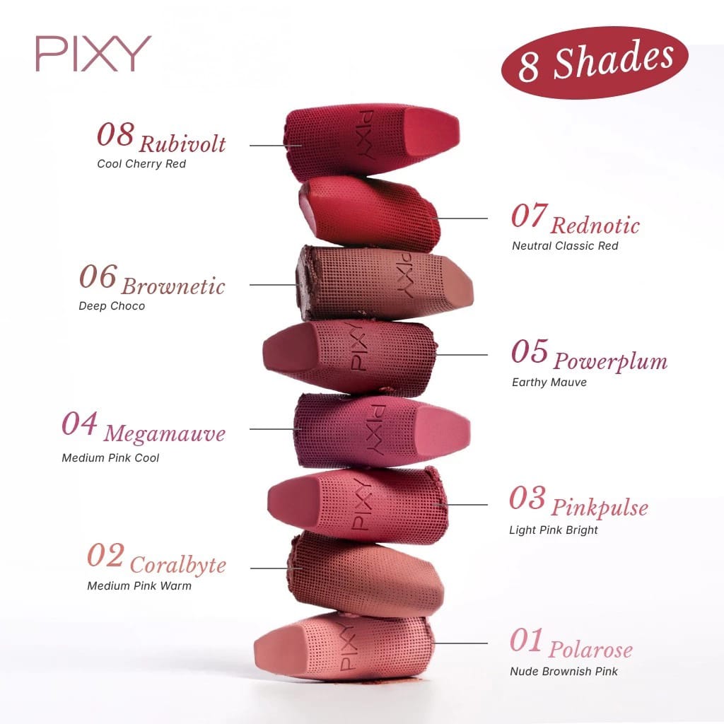 Pixy Mattenetic Transferproof Lipstick 3gr - 08 Rubivolt