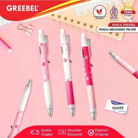 GREEBEL Mechanical Pencil 0.5mm - (Sakura PM-001) Pensil Mekanik Berkualitas