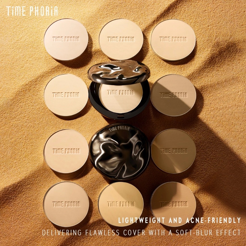 Time Phoria Optima Cover Blur Skin Perfection Powder Foundation (TWC) 8.5gr - 001 Creme