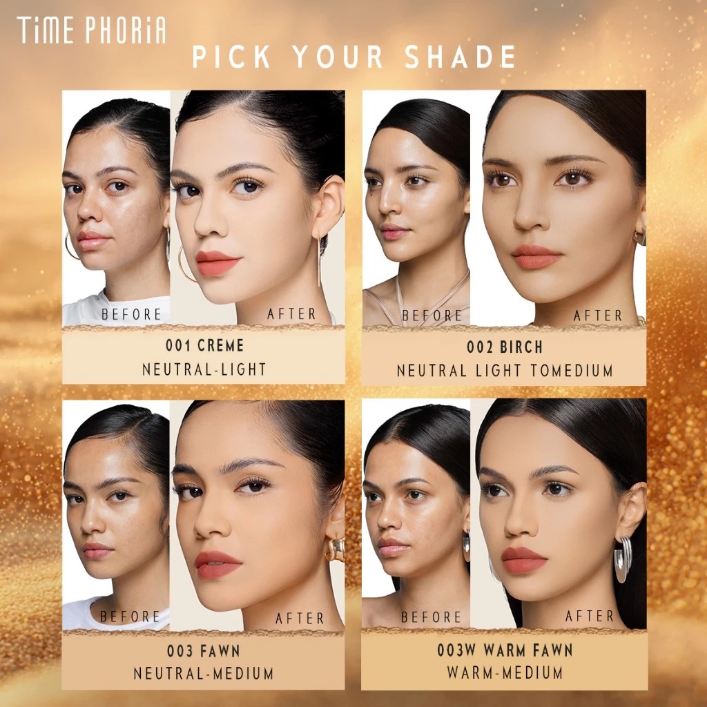 Time Phoria Optima Cover Blur Skin Perfection Powder Foundation (TWC) 8.5gr - 001 Creme