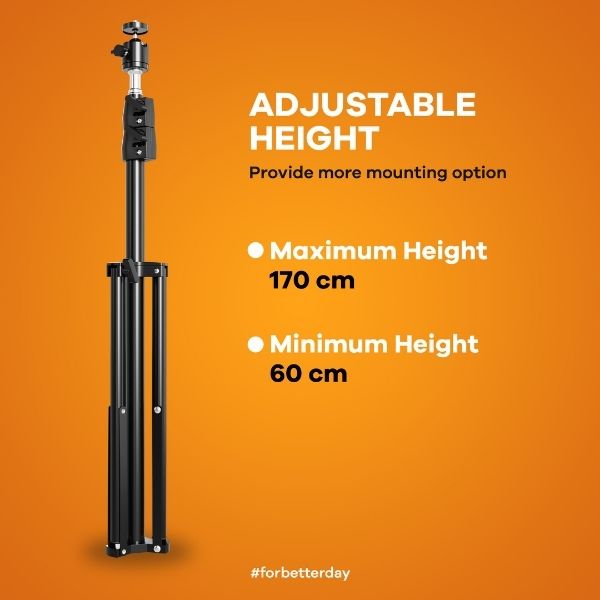 JETE Tripod Stand H7 1,7meter + Holder U (Aluminium Alloy)