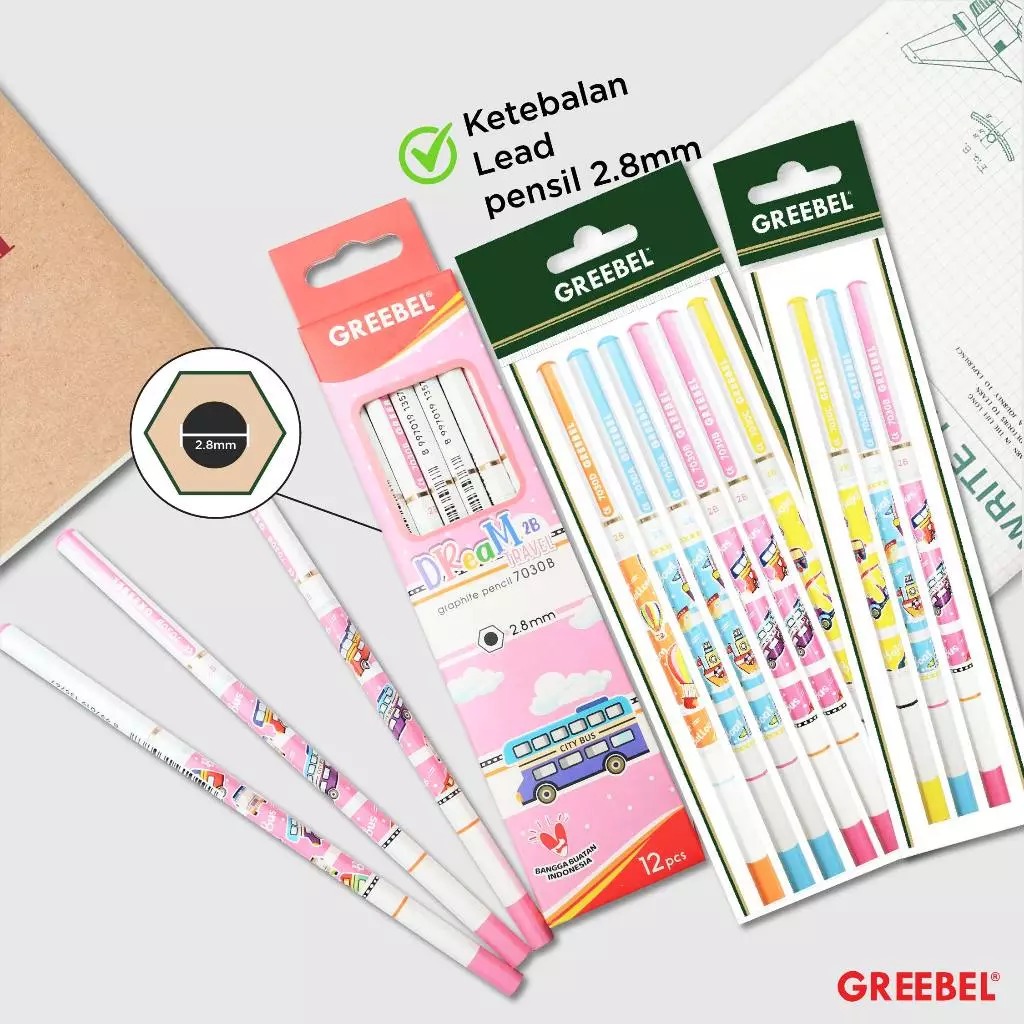 GREEBEL Pensil Kayu 2B - 7030 Dream
