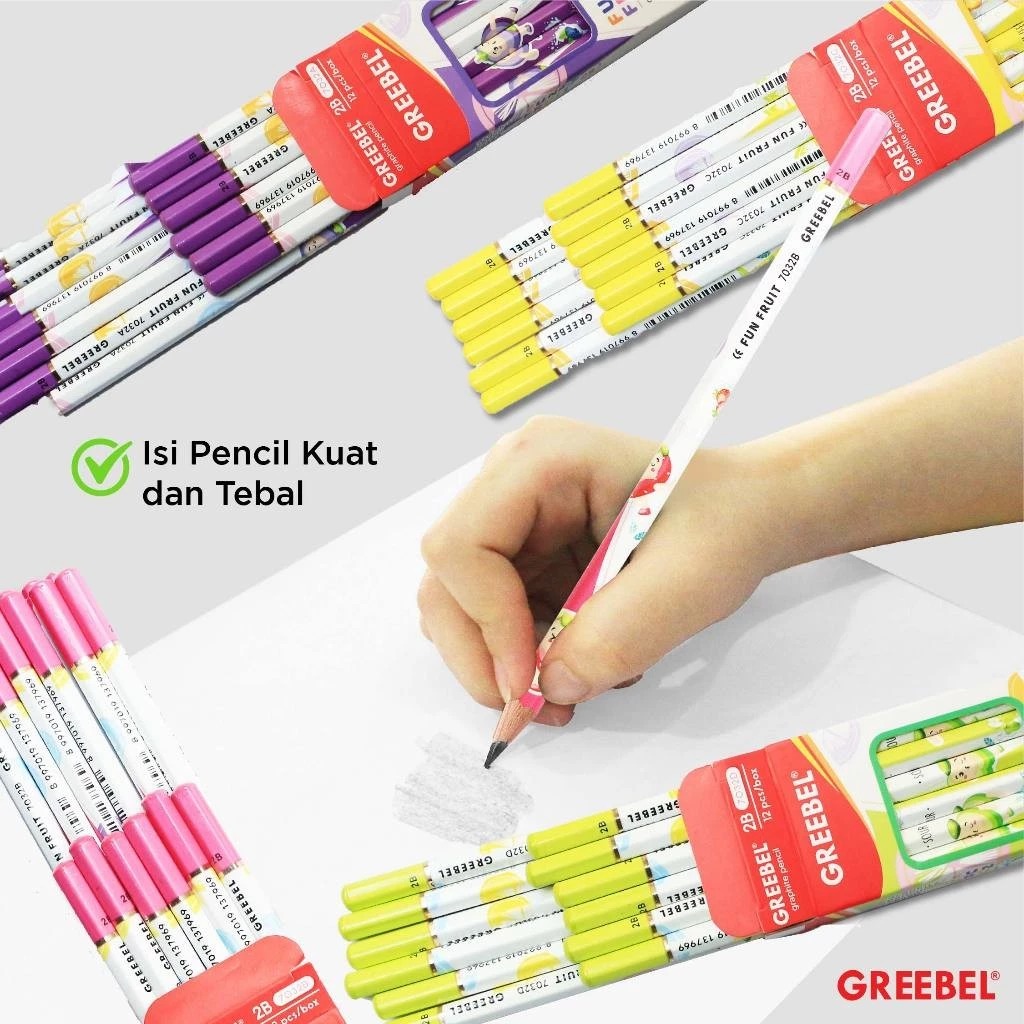 GREEBEL Pensil Kayu 2B - 7032 Fun Fruit