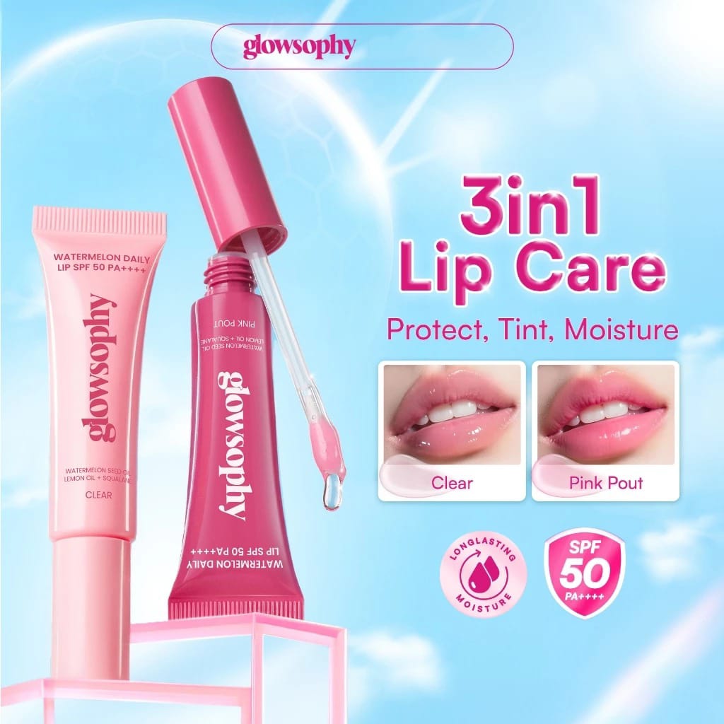 Glowsophy Watermelon Daily Lip SPF50 PA++++ 7ml - CLEAR