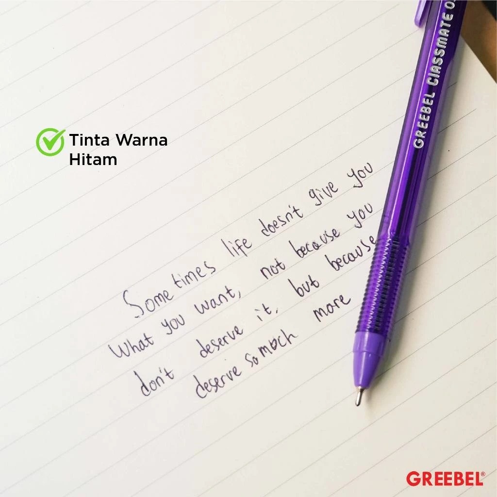 GREEBEL Ballpoint 0.5mm (Pulpen Tinta Premium) - CLASSMATE BLACK