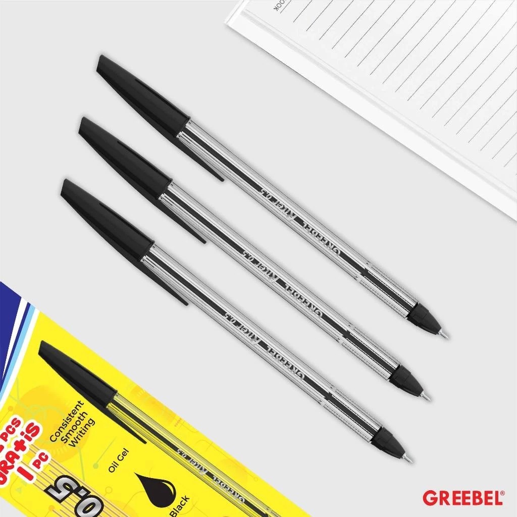 GREEBEL Ballpoint 0.5mm (Pulpen Tinta Premium) - RITER BLACK