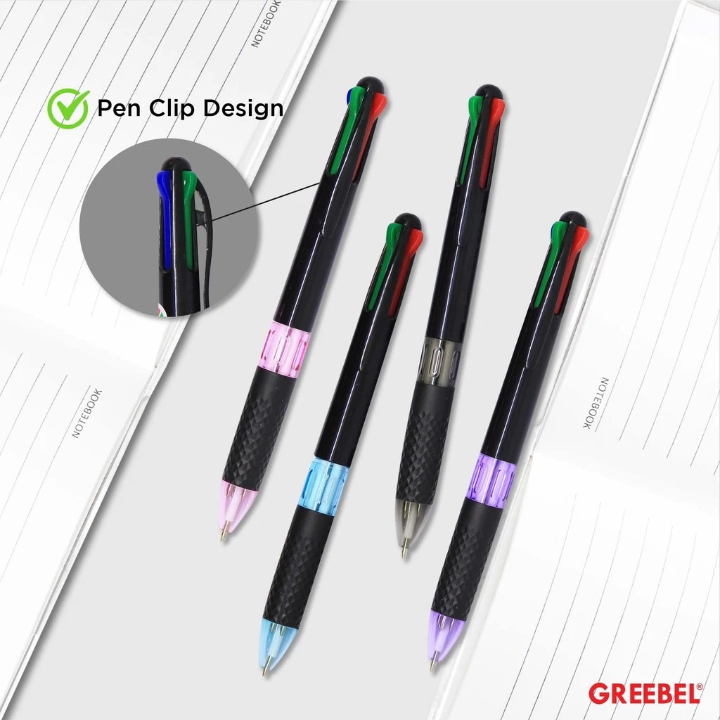 GREEBEL Ballpoint 0.5mm (Pulpen Tinta Premium) - ROYALE 4 COLOURS