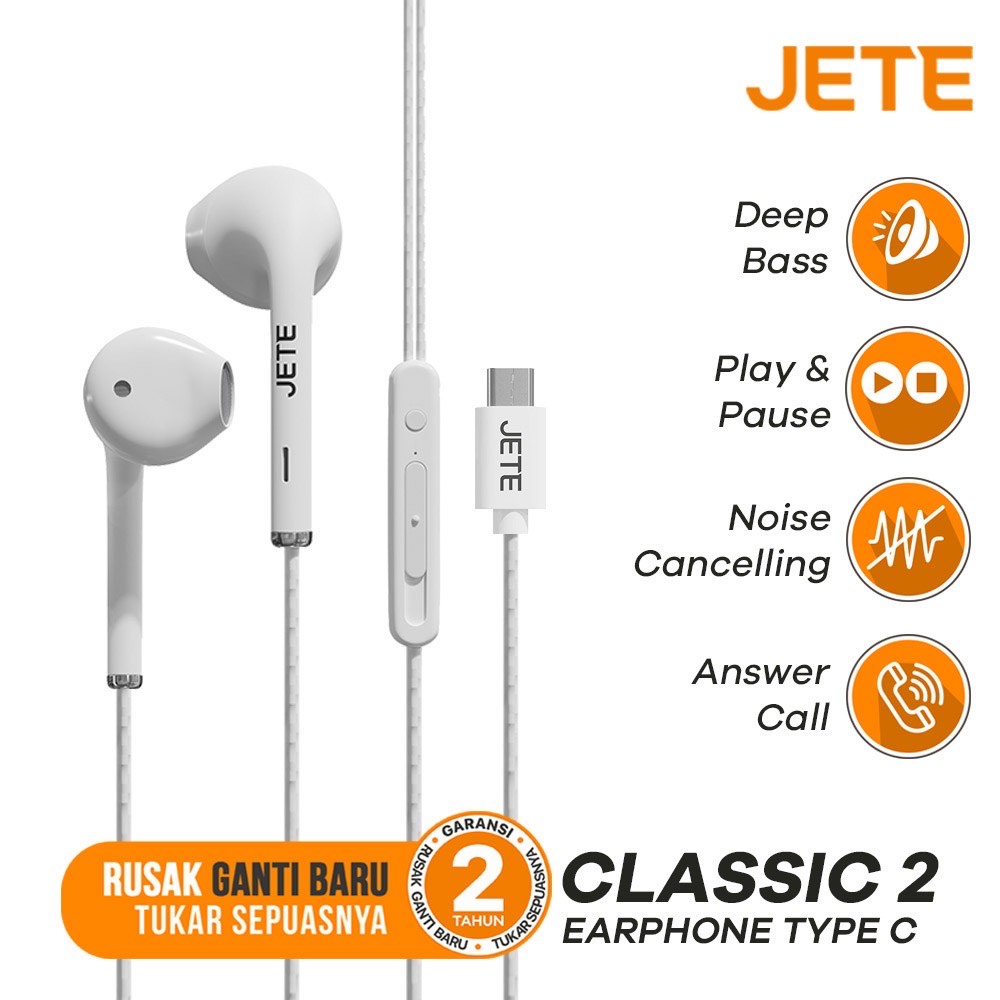 JETE Handsfree Classic 2 - Colokan Type C